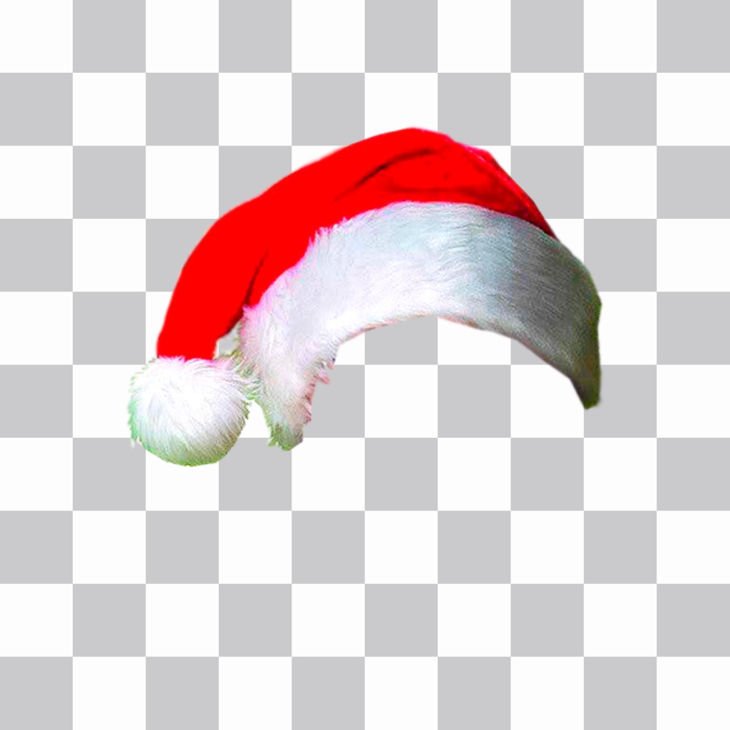 Fotomontagem para colocar um chapéu de Natal na sua foto online. ..