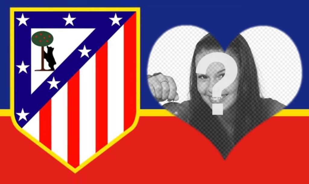 Coloque o seu coração em forma de imagem com o escudo do Atlético de..