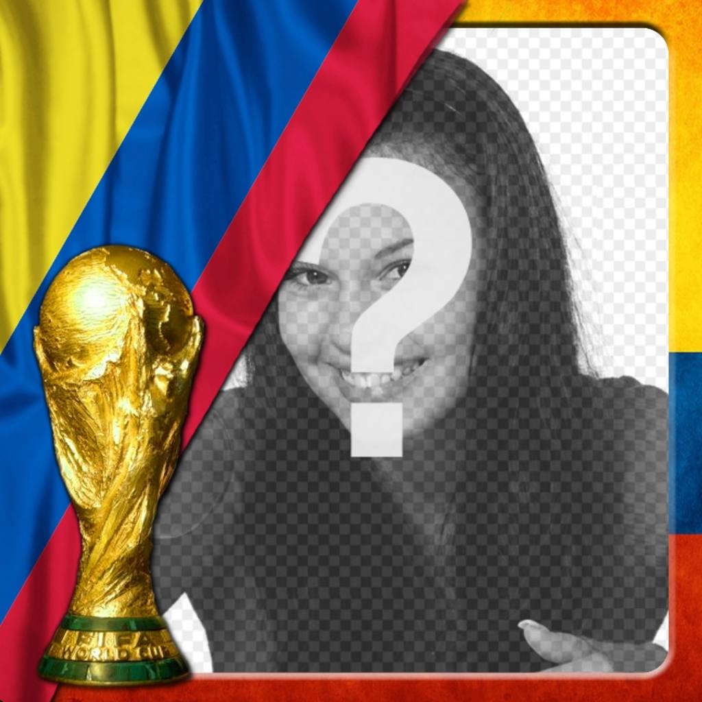 Efeito da foto com a bandeira da Colômbia para colocar o seu fundo da foto. ..