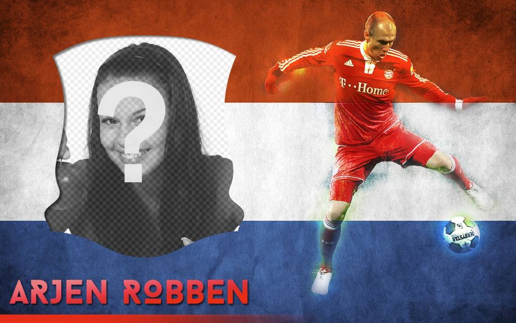 Fotomontagem com o holandês Arjen Robben. ..