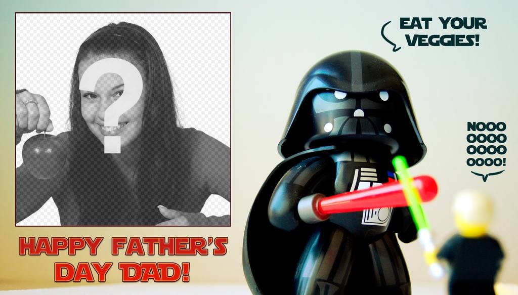 Felicita cartão de dia dos pais com este Star Wars engraçadas. ..
