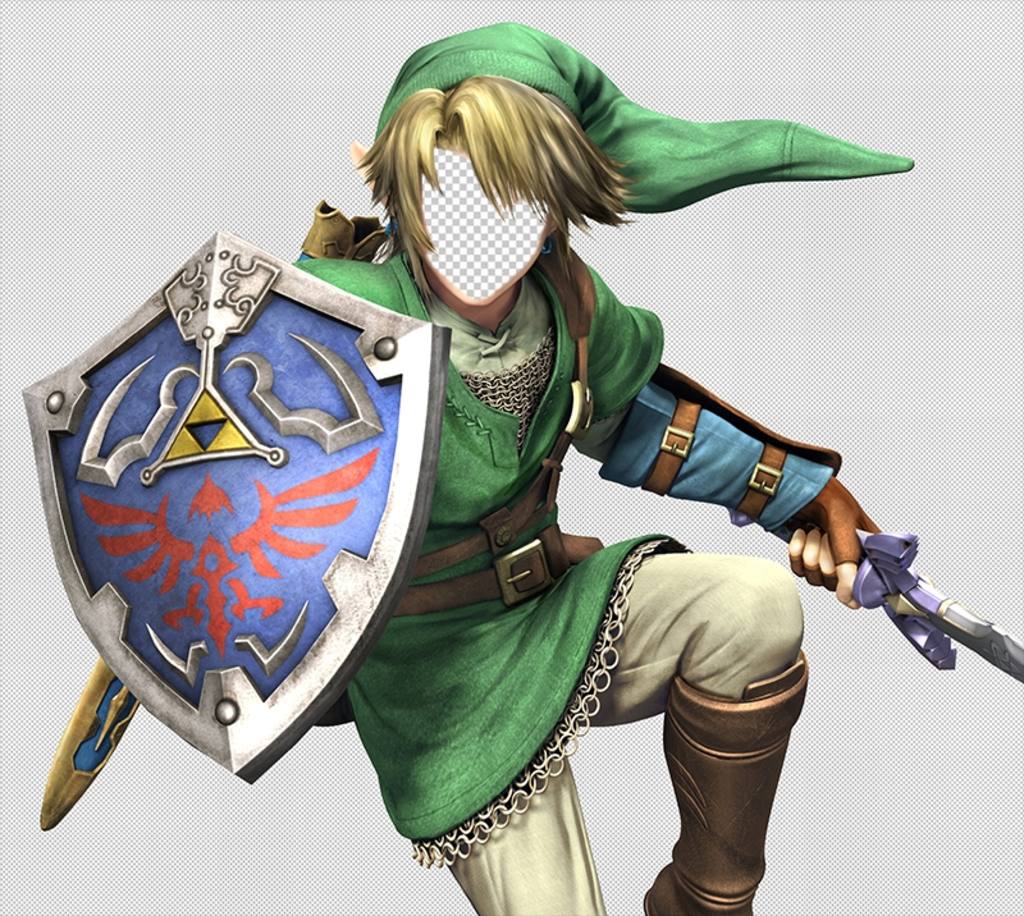 fotomontagem editável para ser link, a partir do jogo Zelda ..