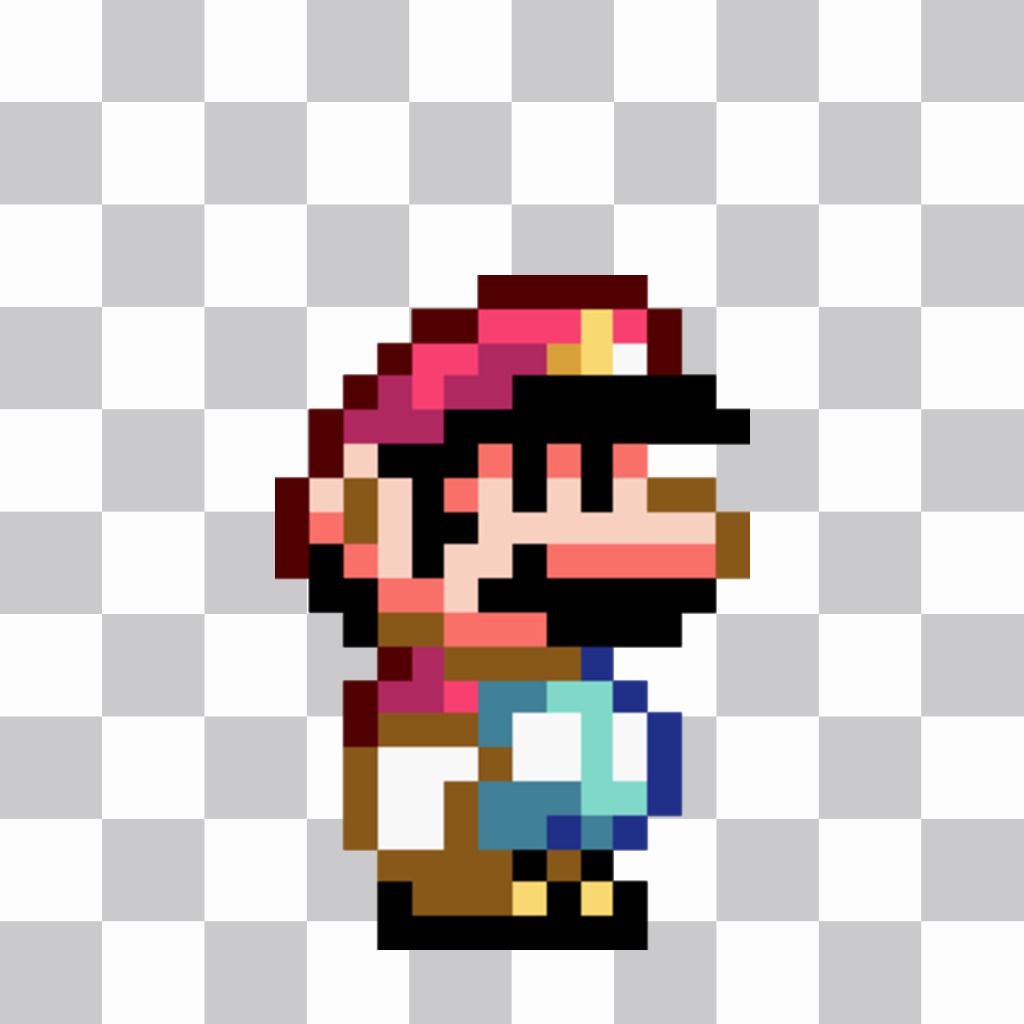 Etiqueta do jogo Mario Bros pixelizada e livre ..
