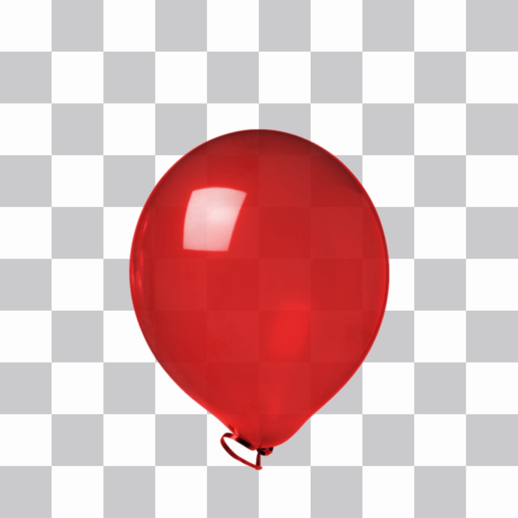 Etiqueta de um balão vermelho brilhante. ..