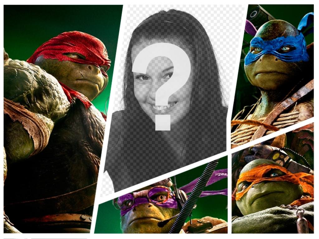 Fotomontagem com as novas tartarugas ninja ..
