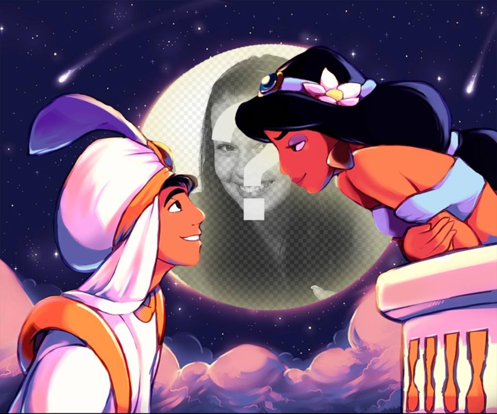 Fotomontagem do filme Aladdin ..