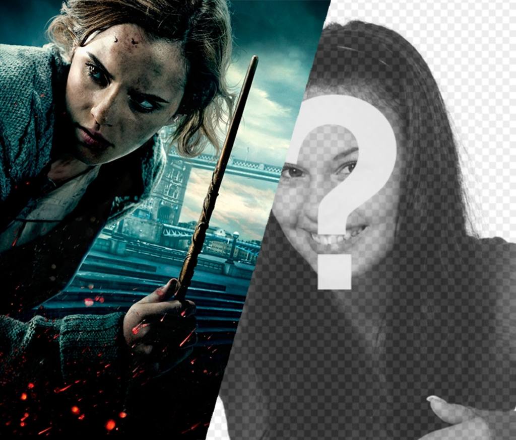 Fotomontagem com Hermione dos filmes de Harry Potter ..