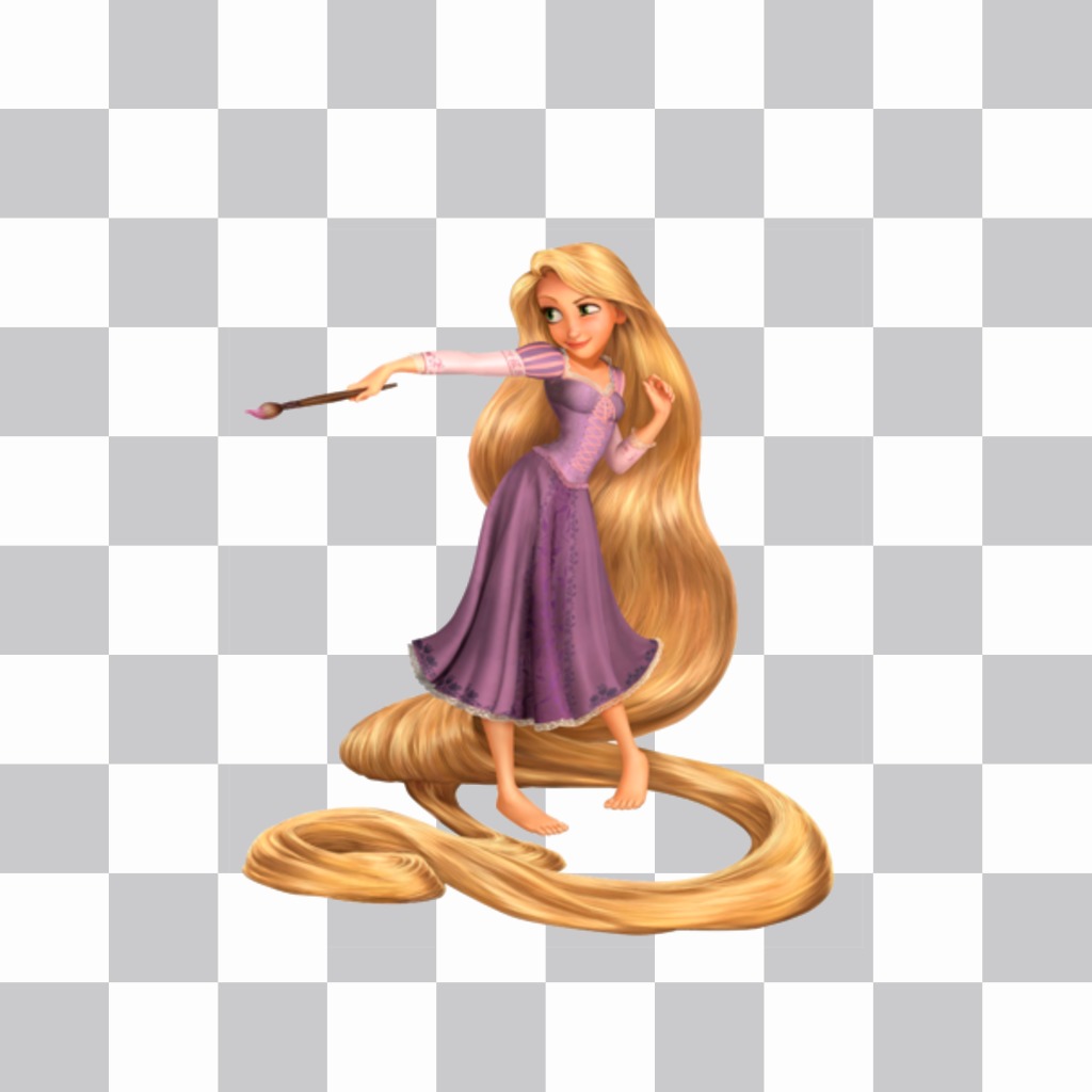 Etiqueta para inserir a princesa Rapunzel em suas fotos ..