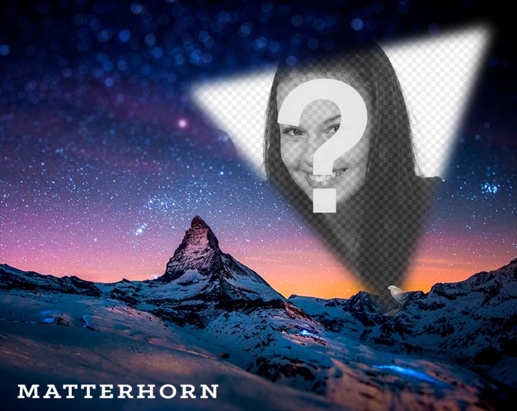 Cartão postal do Matterhorn com sua foto ..