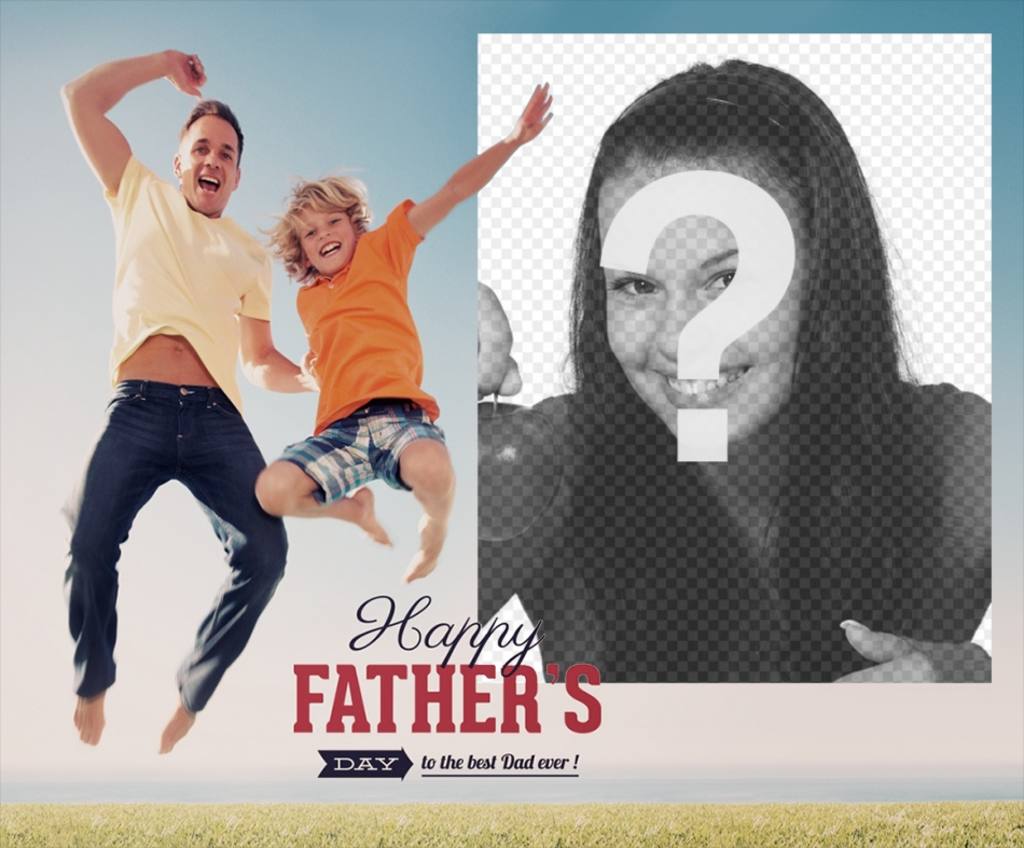 Cartão de Dia dos Pais para personalizar com sua foto ..