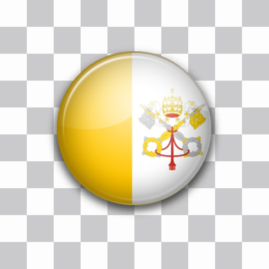 Etiqueta da bandeira da Cidade do Vaticano placa em forma de colocar em suas fotos de..