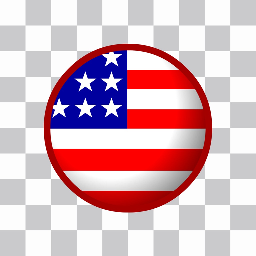 Emblema da bandeira americana que pode colocar em seu perfil on-line de..