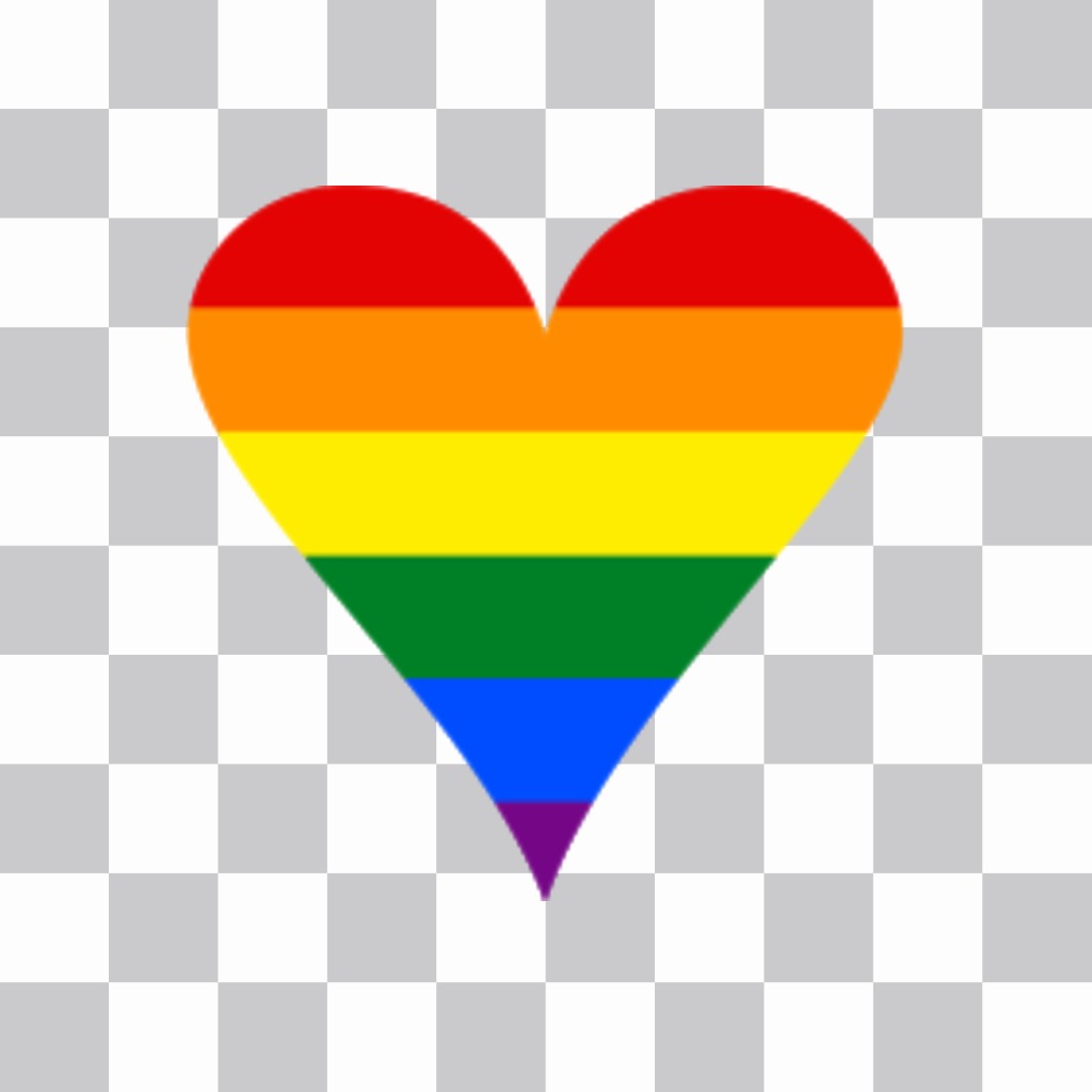 Coração com as cores do orgulho gay para colocar em suas..