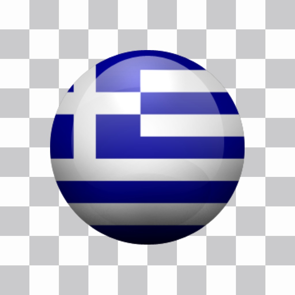 Etiqueta redonda com as cores da bandeira da Grécia ..