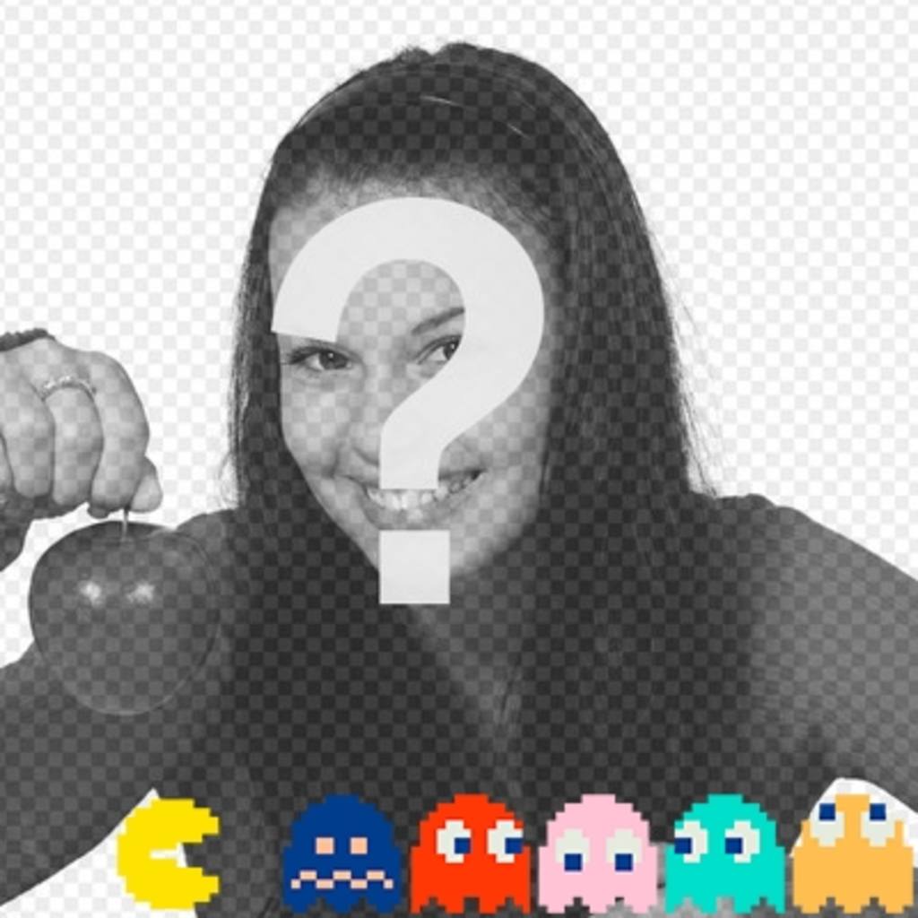 Coloque Pacman perseguindo os fantasmas de cores com esta fotomontagem online. ..