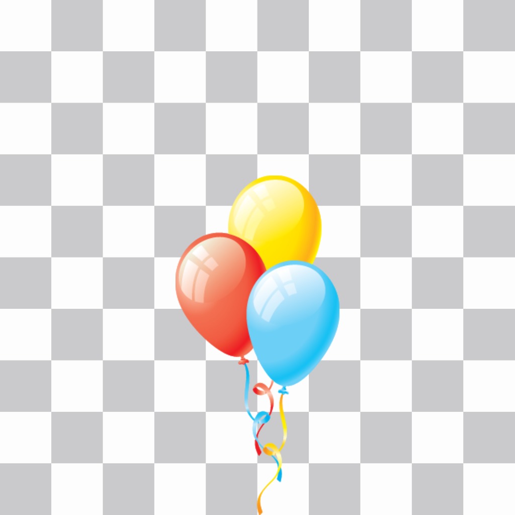 Etiqueta de balões coloridos para decorar fotos do aniversário. ..