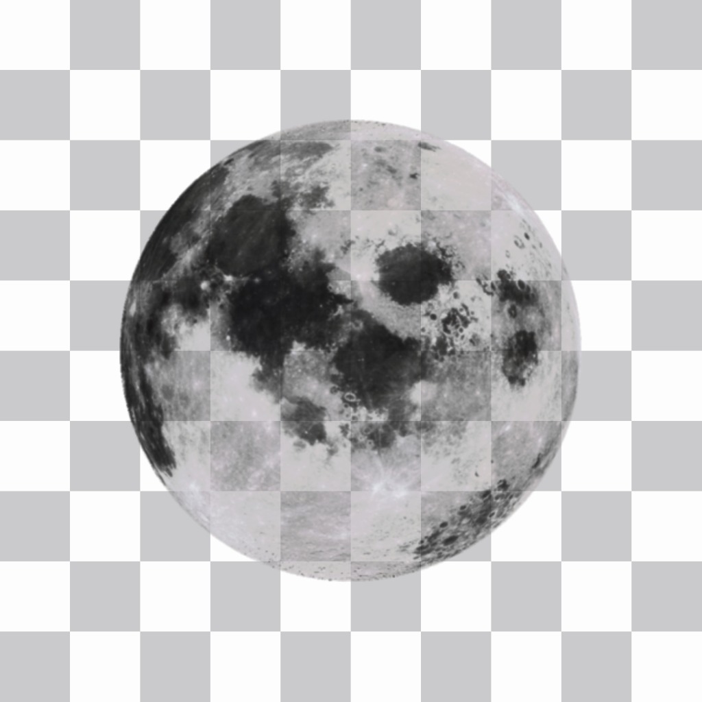Fotomontagem para colocar a etiqueta da lua cheia em suas fotos ..