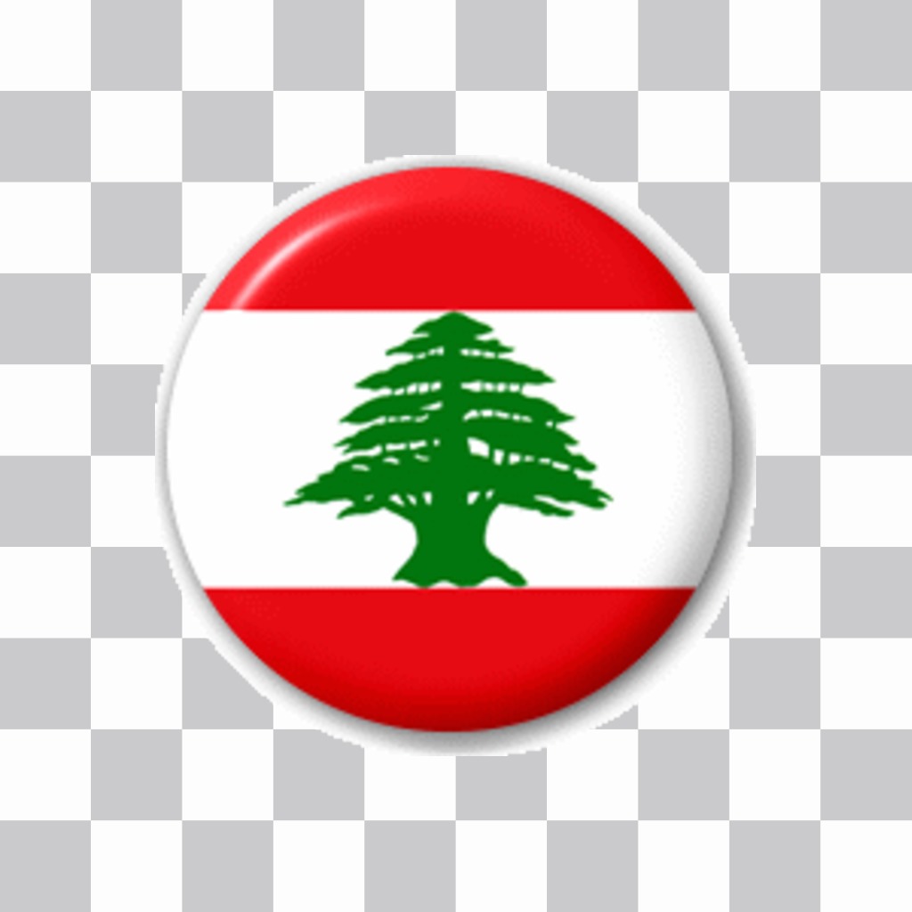 Emblema com a bandeira do Líbano para colocar na sua foto de perfil do Facebook ou..
