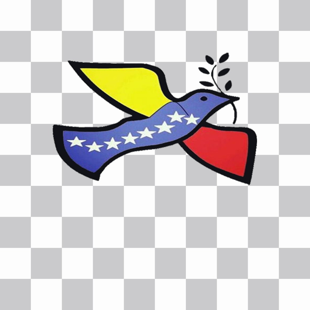 Adesivos Pomba da paz com a bandeira da Venezuela ..
