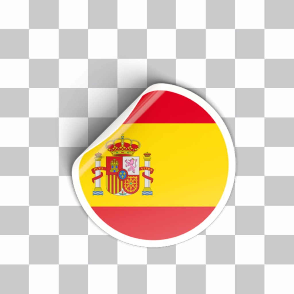 Etiqueta da Espanha bandeira que você pode colar em suas fotos ..