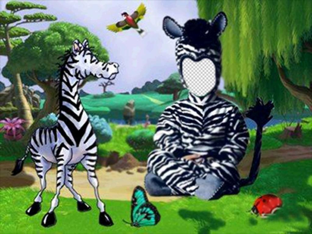 Coloque uma zebra fantasia para seus filhos com este ..