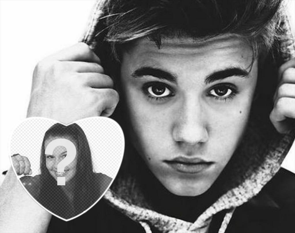 Efeito da foto de Justin Bieber em preto e branco para o seu ..