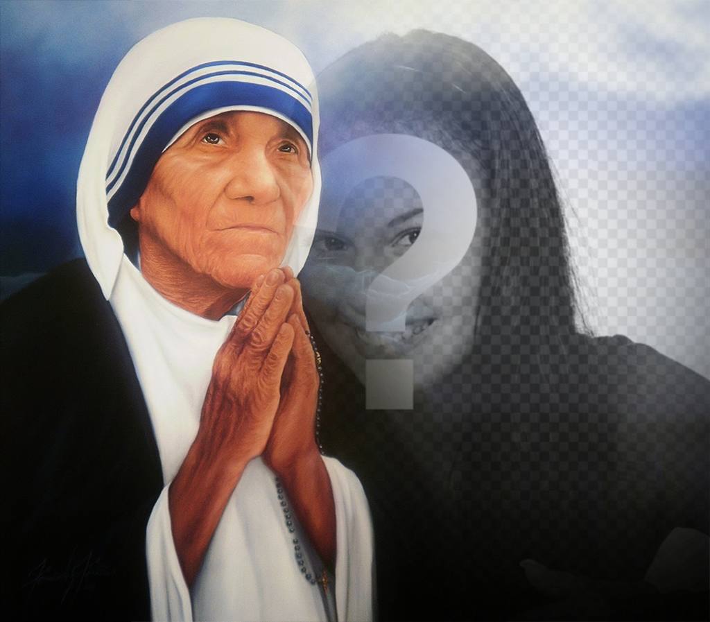 Efeito foto de Madre Teresa de Calcutá para sua foto ..
