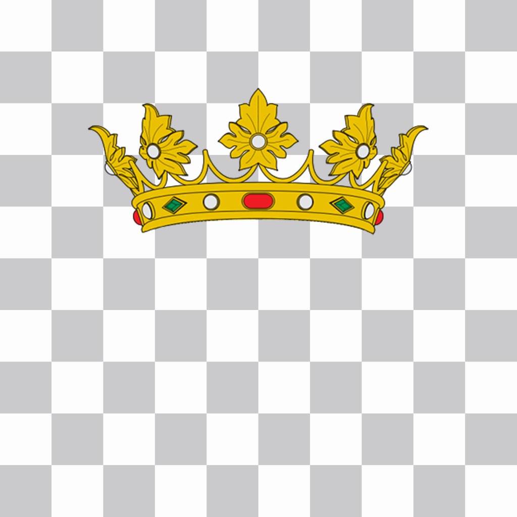 Etiqueta de uma coroa de Rei para adicionar suas imagens ..