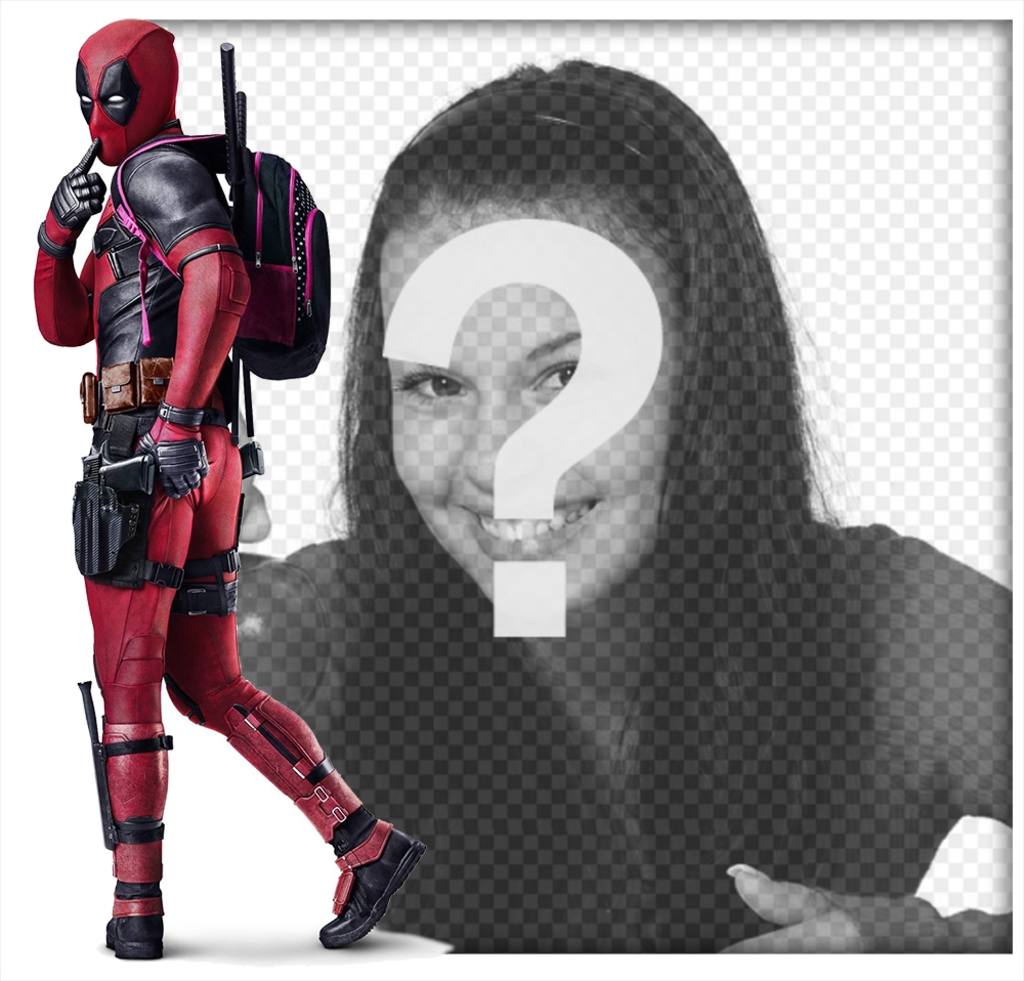 A sua foto ao lado de anti-herói Deadpool ..