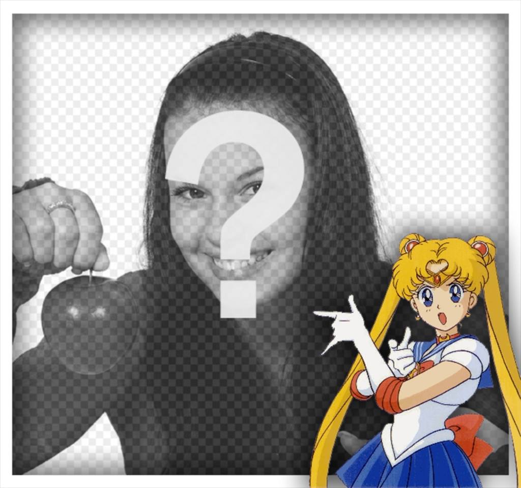 Editar este quadro com sua foto para estar com a Sailor Moon ..