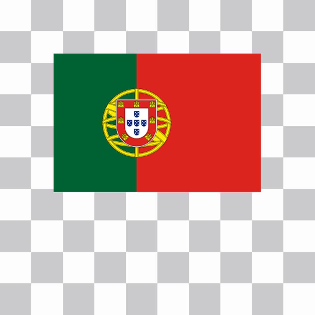 Etiqueta da bandeira de Portugal para adicionar em suas fotos ..