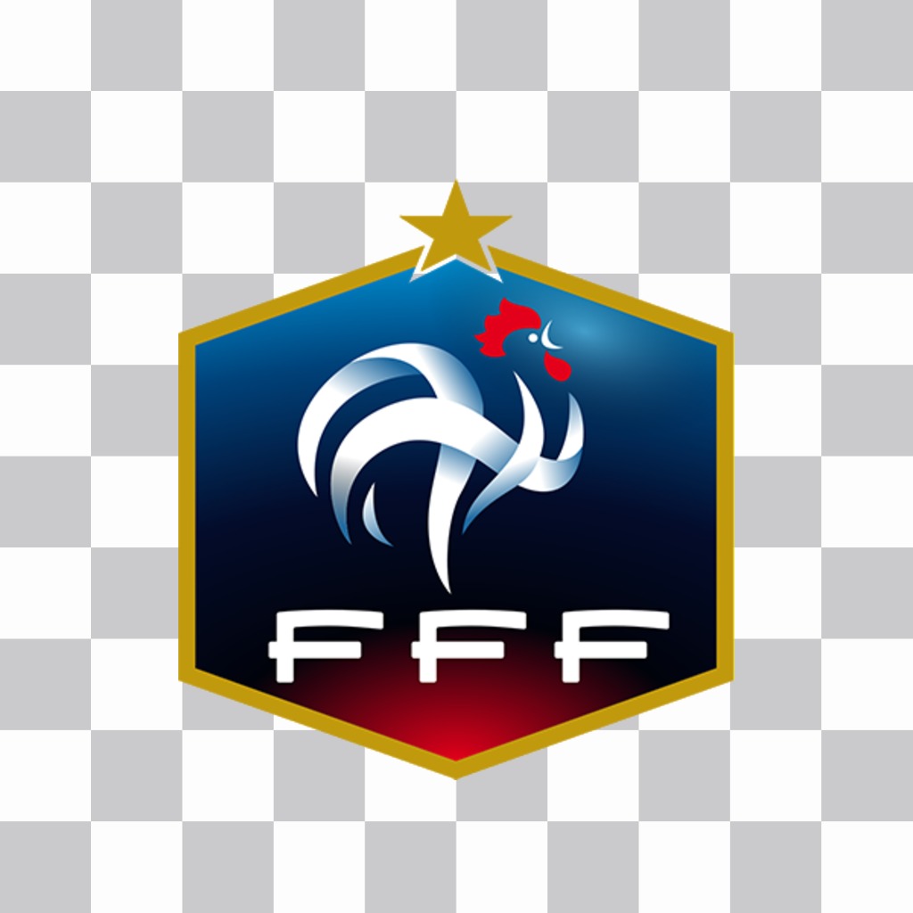 Efeito da foto do escudo da Federação Francesa de Futebol para as suas fotos ..