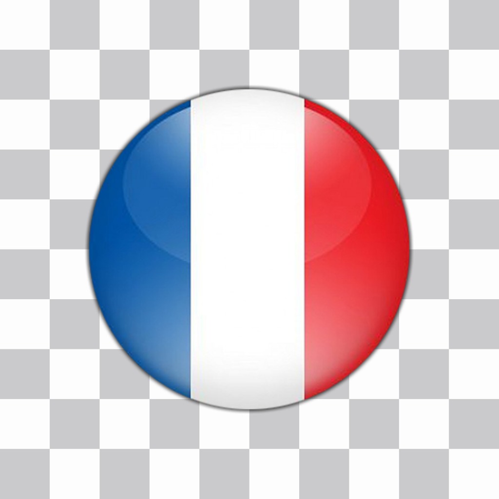 Bandeira da França como um botão para as suas fotos com este efeito ..