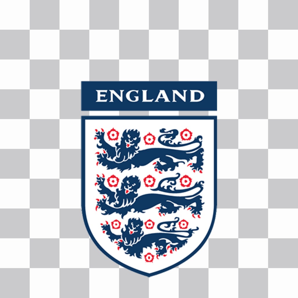 Cole o escudo da equipe da Inglaterra em suas fotos com este efeito ..