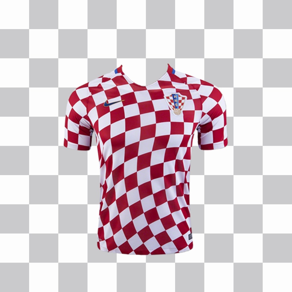 Camisa da seleção de futebol da Croácia para colar em suas fotos ..