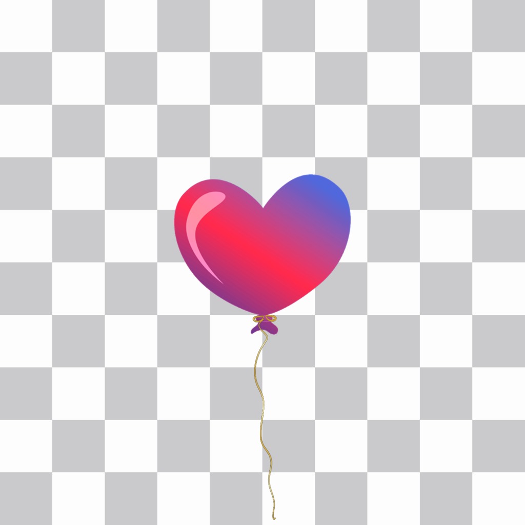 Coração em forma de balão para decorar suas fotos como um adesivo ..