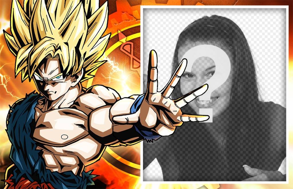 efeito da foto com Goku como super sayayin para editar com sua foto ..
