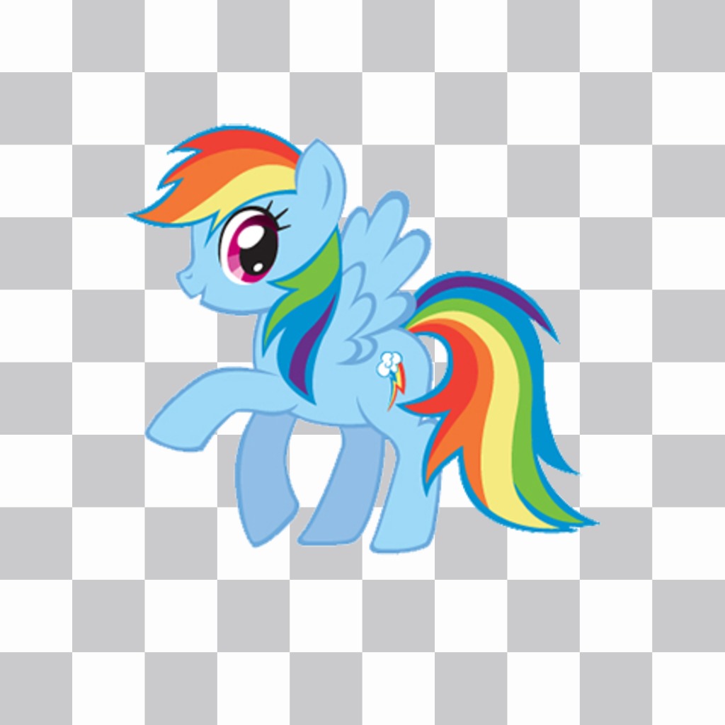 Autocolante decorativo para fotos com Rainbow Dash of My Little Pony ..