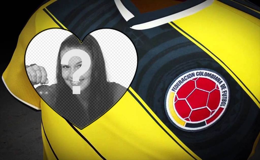 fotomontagem on-line para editar e apoiar a equipe de futebol colombiano ..
