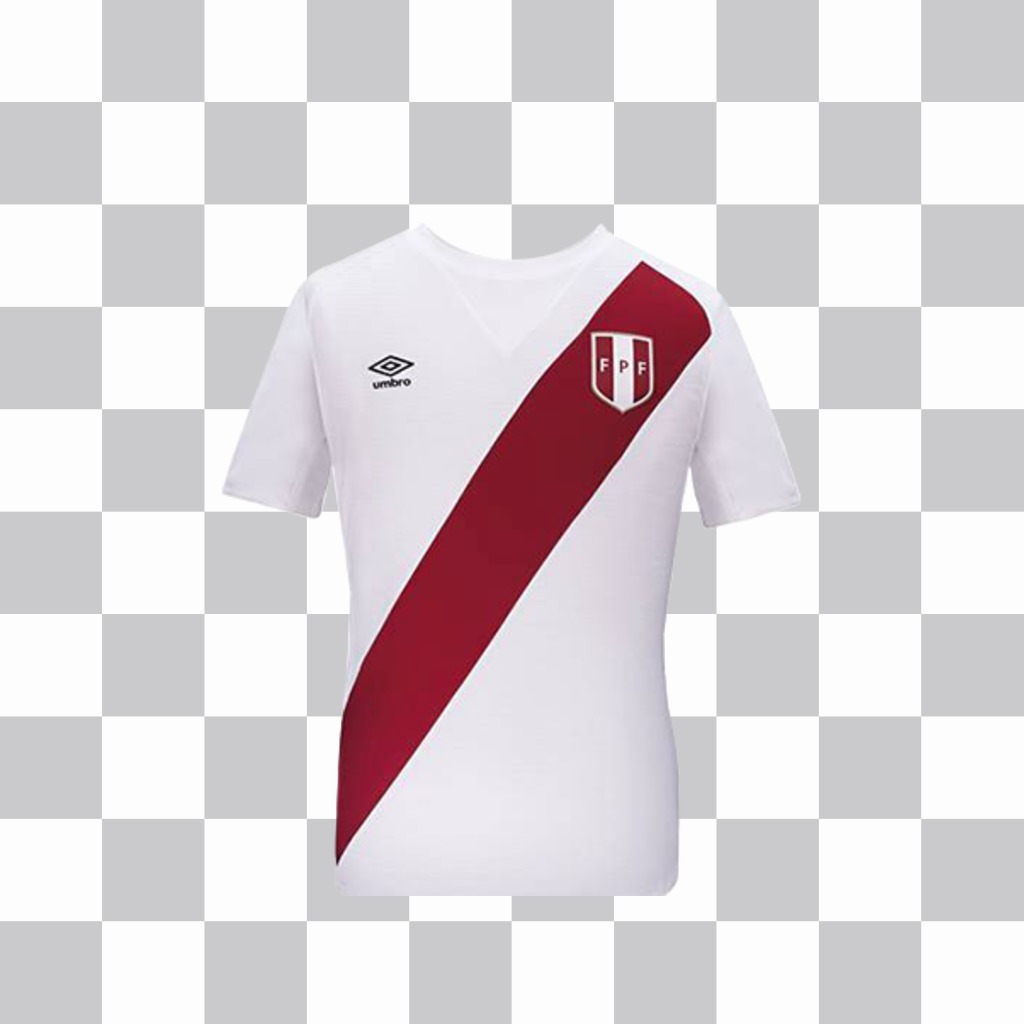 Obter o camisa oficial do time de futebol do Peru com esta montagem ..