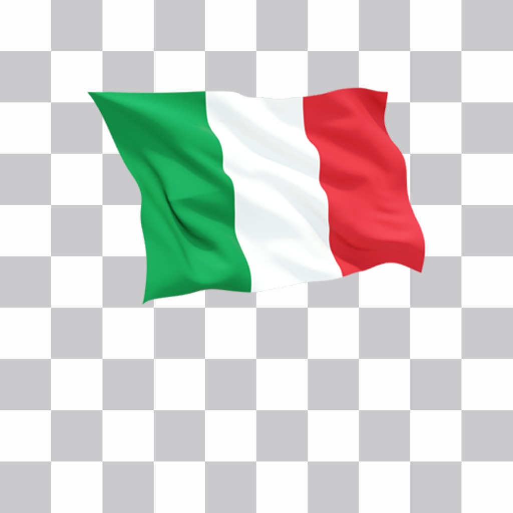 Bandeira da Itália acenando para colar como uma etiqueta em suas fotos ..