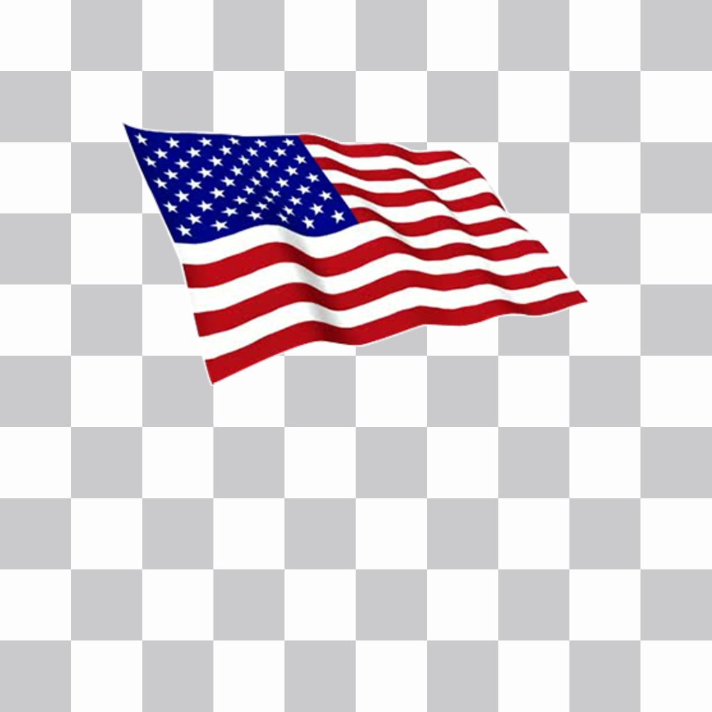 Etiqueta da bandeira dos Estados Unidos acenando para decorar suas fotos ..