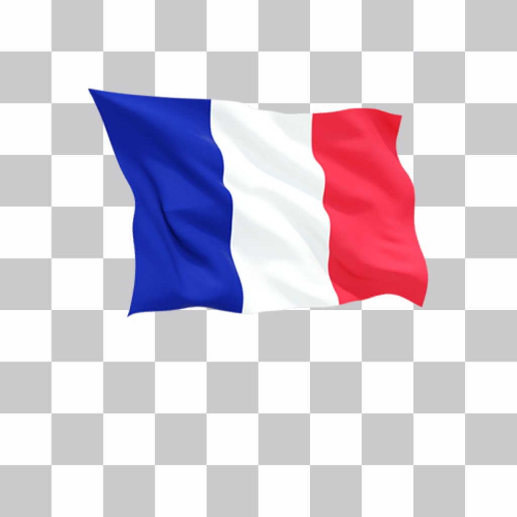France bandeira de ondulação de adicionar em suas fotos e decorar efeito de foto em linha ..