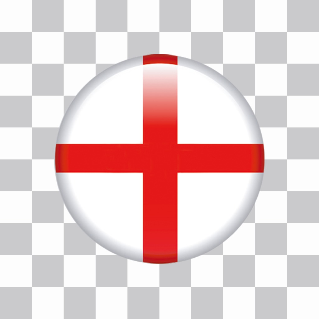 Inglaterra botão em forma de bandeira para colar sobre o efeito imagens ..