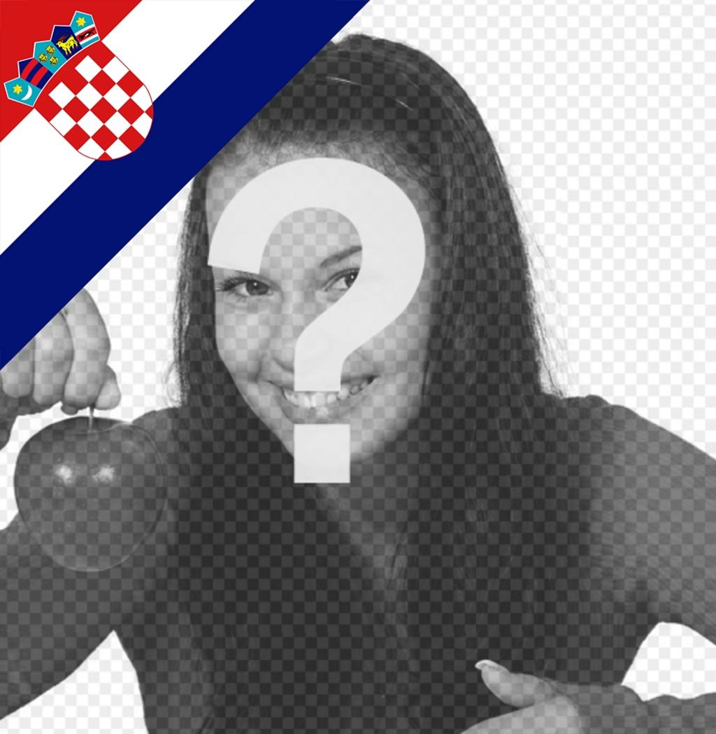 Efeito da bandeira de Croatia em um canto de suas fotos para ..