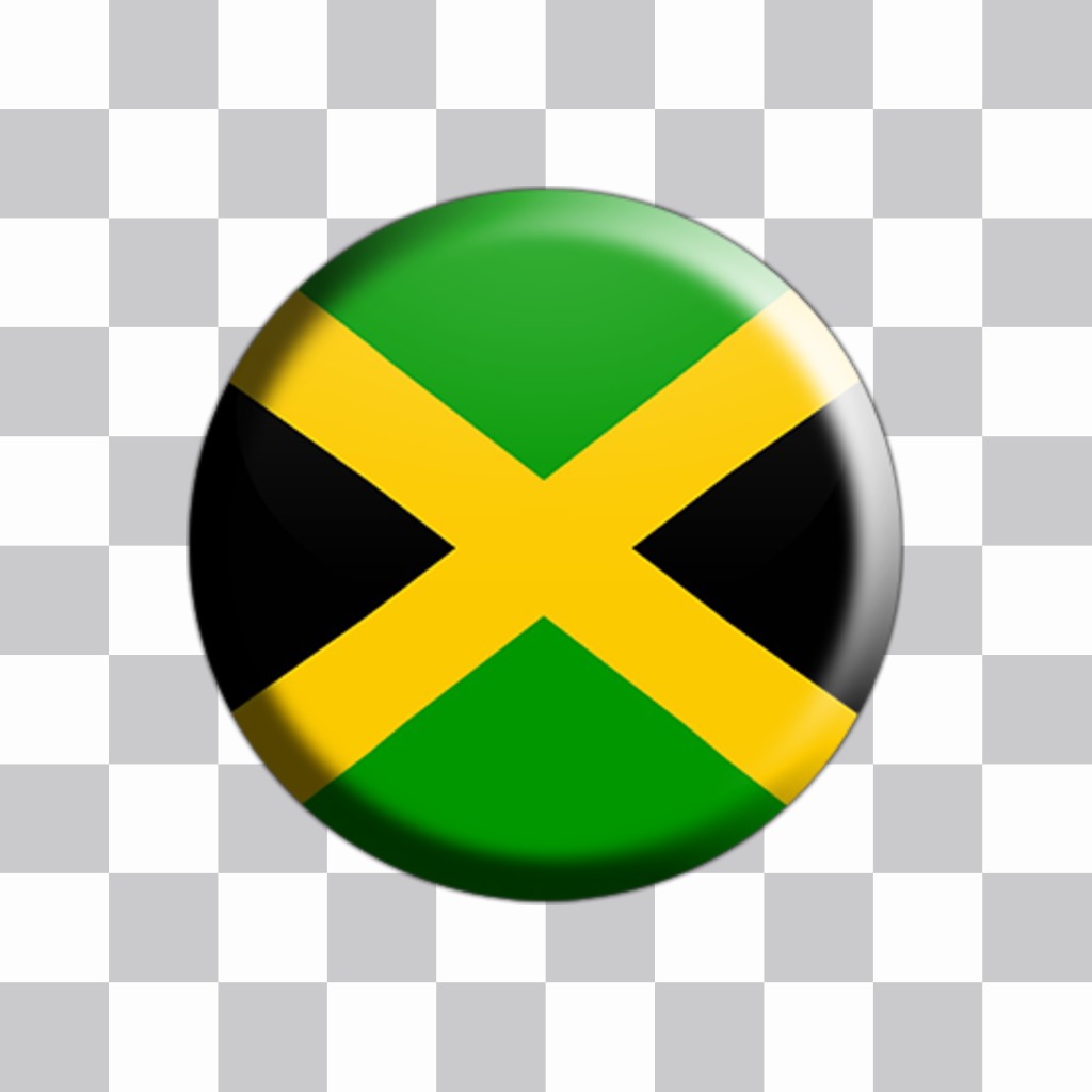 Etiqueta da bandeira de Jamaica como um botão para decorar imagens ..