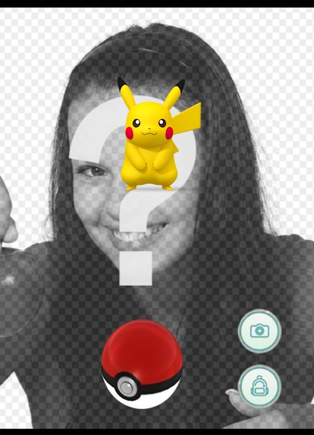 efeito da foto com Pikachu de aplicação Pokemon Go para colocar sua foto ..