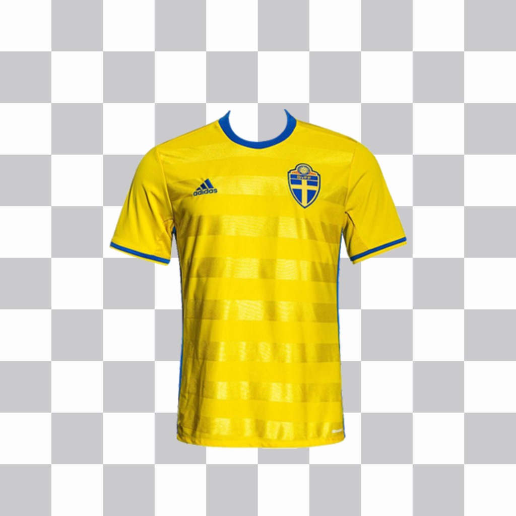 Camisa da Seleção Sueca de Futebol para colocar em suas fotos ..