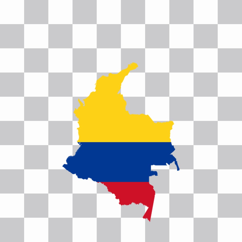 Mapa de Colômbia com a bandeira de ficar em suas fotos de graça adesivo decorativo ..