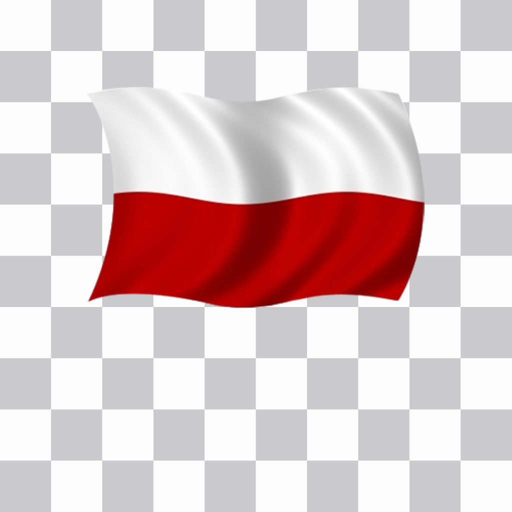 Bandeira de ondulação de Poland que você pode colar em suas fotos para a etiqueta on-line e decorativo ..